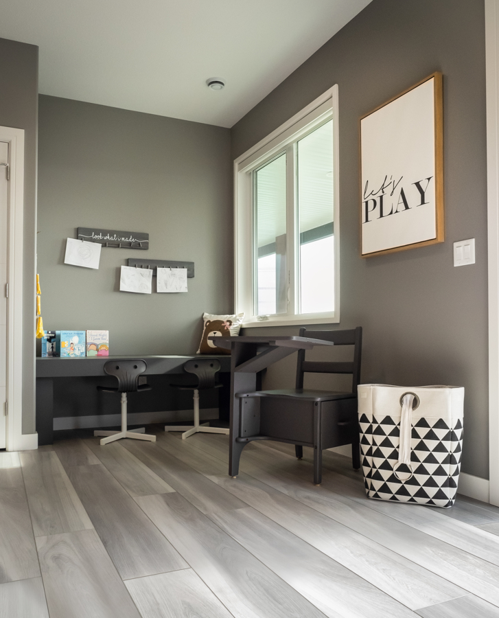 Play area in open concept home