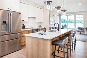 Interior of model home at “Watercolour Westport” Net Zero Ready community by Land Ark Homes – Westport, ON