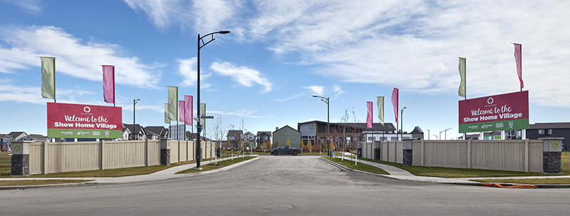 Signage in front of a new community