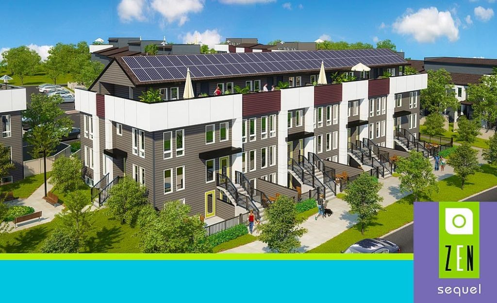 “ZEN Net Zero Townhomes” Net Zero multi-residential unit building (MURB) by Avalon Master Builder – Calgary, AB